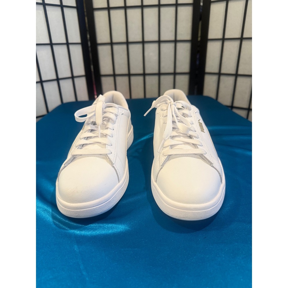 NWOT PUMA Ace Court Sneakers Men's 8.5 White Green Gold